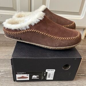 Sorel Falcon Ridge II men’s size 9 slippers tobacco/ tabac